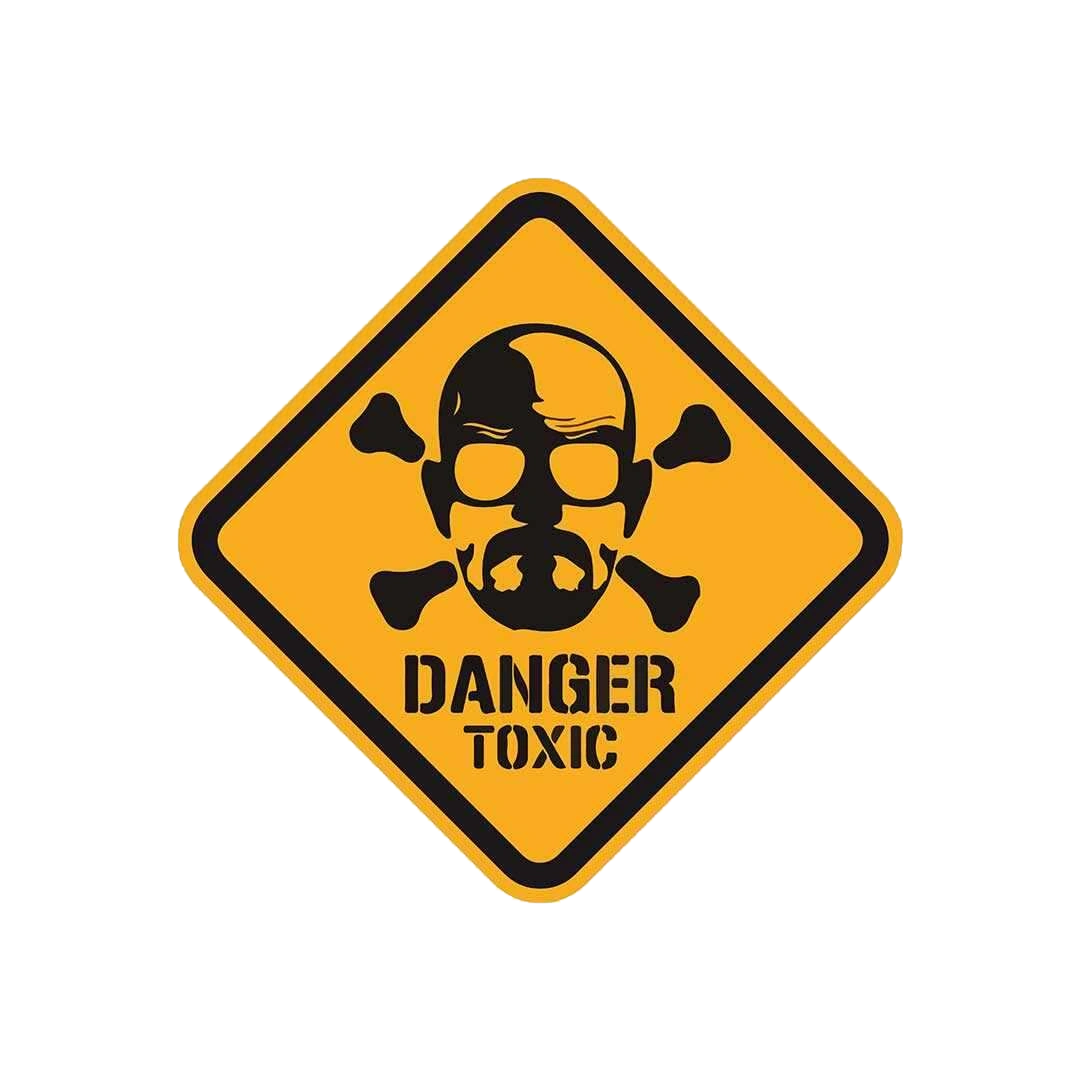 Danger Toxic Sticker